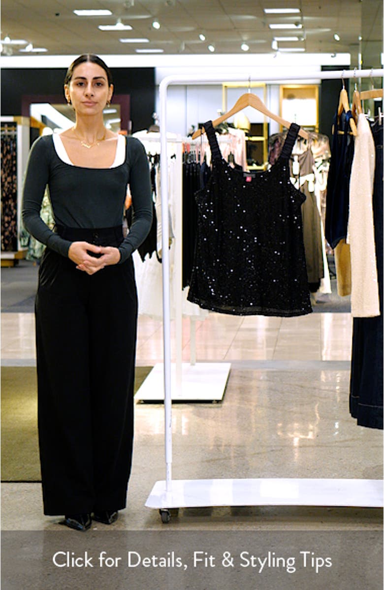 Sequin Satin Strap Tank, sales video thumbnail