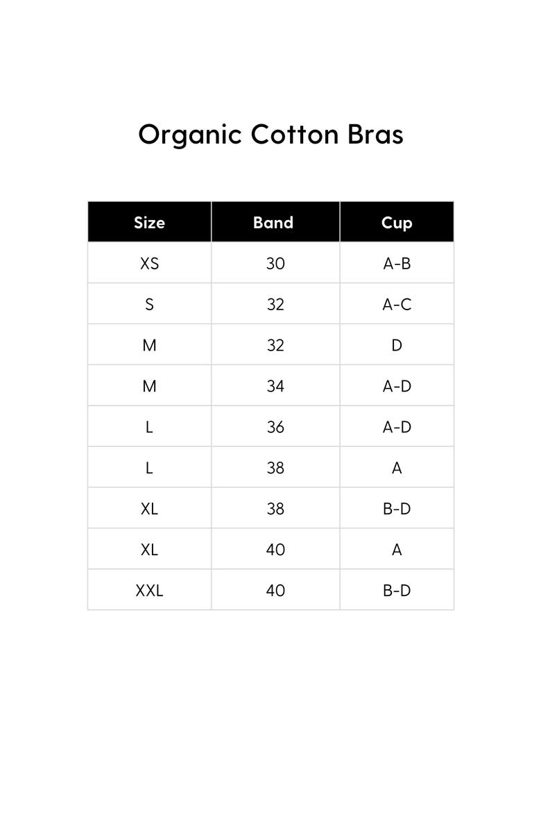 Siella Organic Cotton Scoop Neck Bralette, Alternate, color, Black