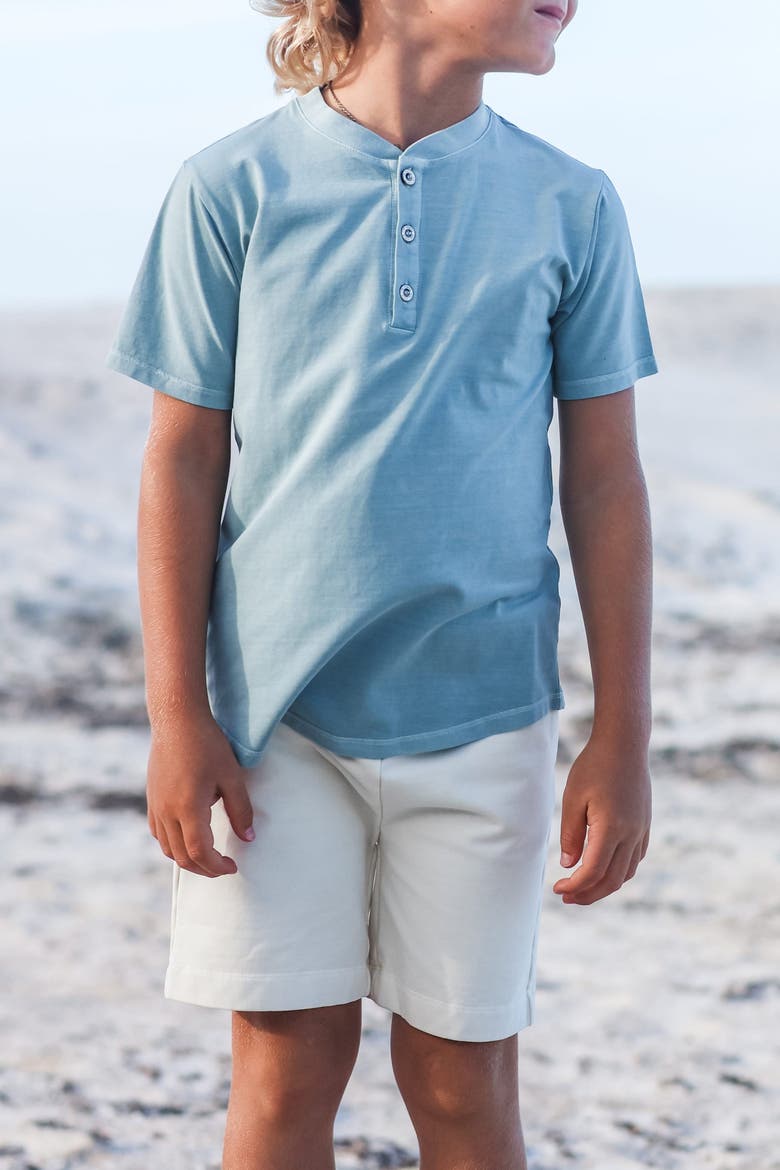 Pauli Short Sleeve Henley, Alternate, color, Lagoon