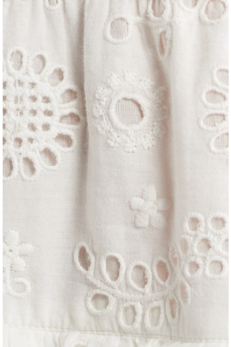 Janea Halter Neck Cotton Eyelet Minidress, Alternate, color, OPTIC WHITE