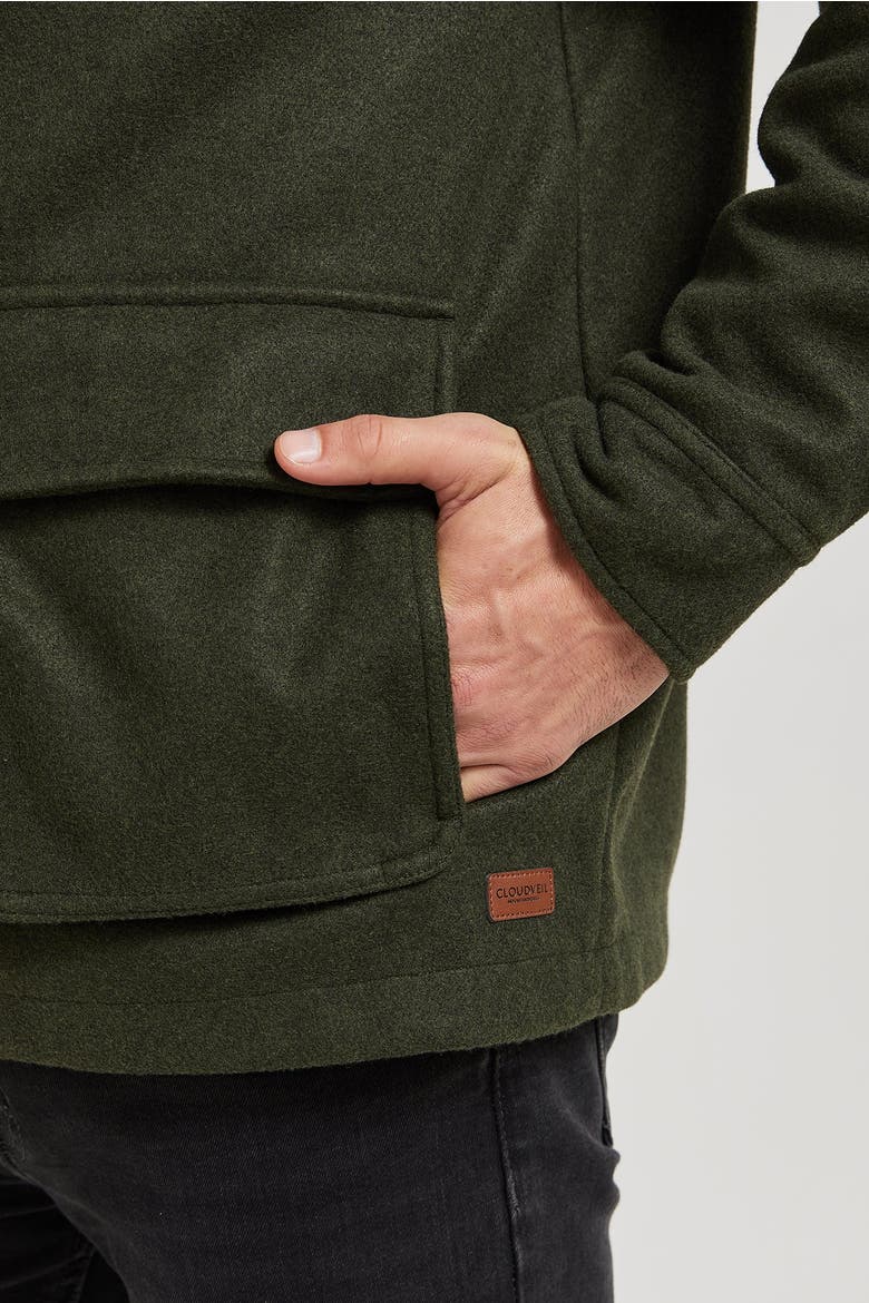 Flannel Lined Barn Coat, Alternate, color, Olive