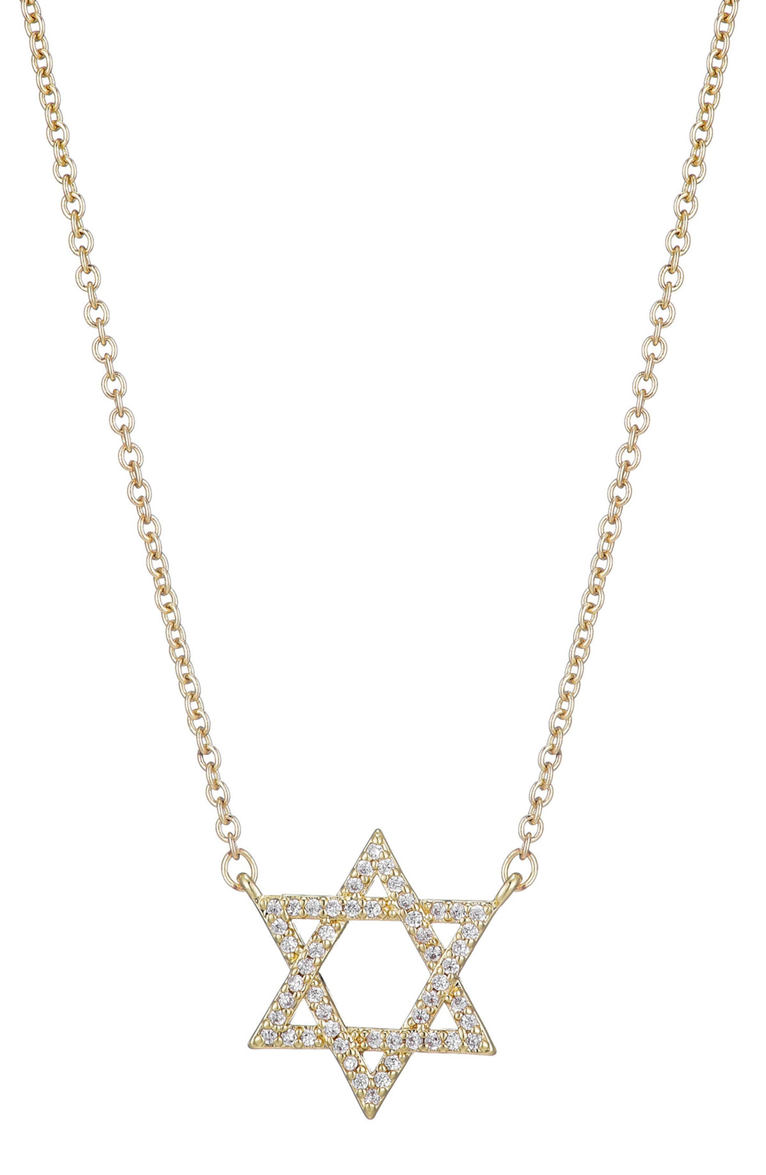 Adornia Cubic Zirconia Star of David Pendant Necklace