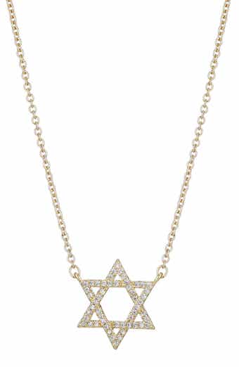 Adornia Cubic Zirconia Star of David Pendant Necklace