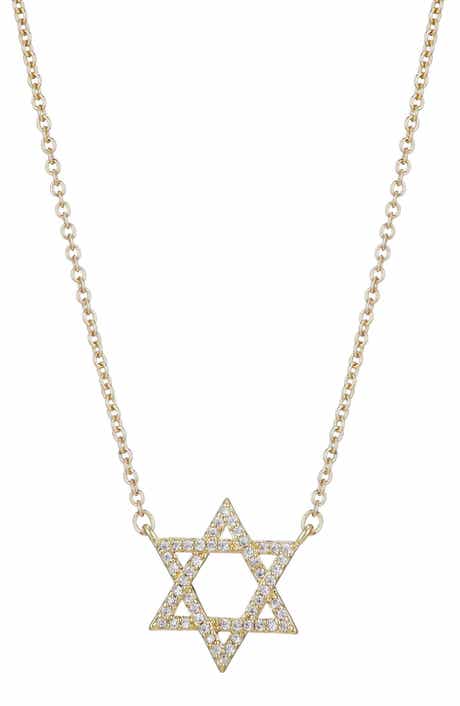 Adornia Cubic Zirconia Star of David Pendant Necklace