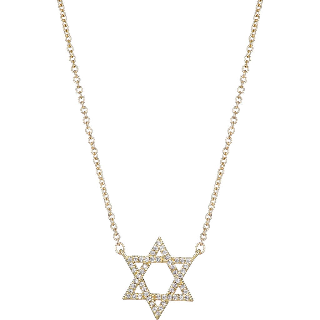 Adornia Cubic Zirconia Star Of David Pendant Necklace In Gold