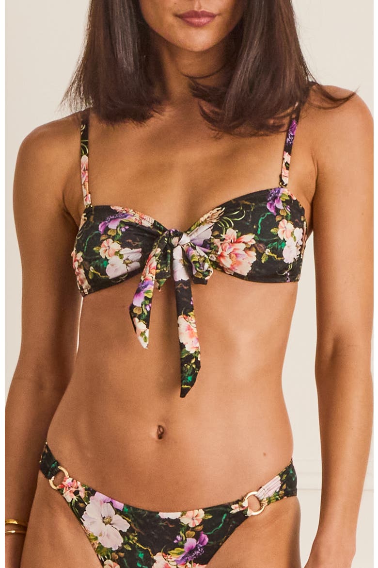 Dipped Front Briella Bandeau, Main, color, Black