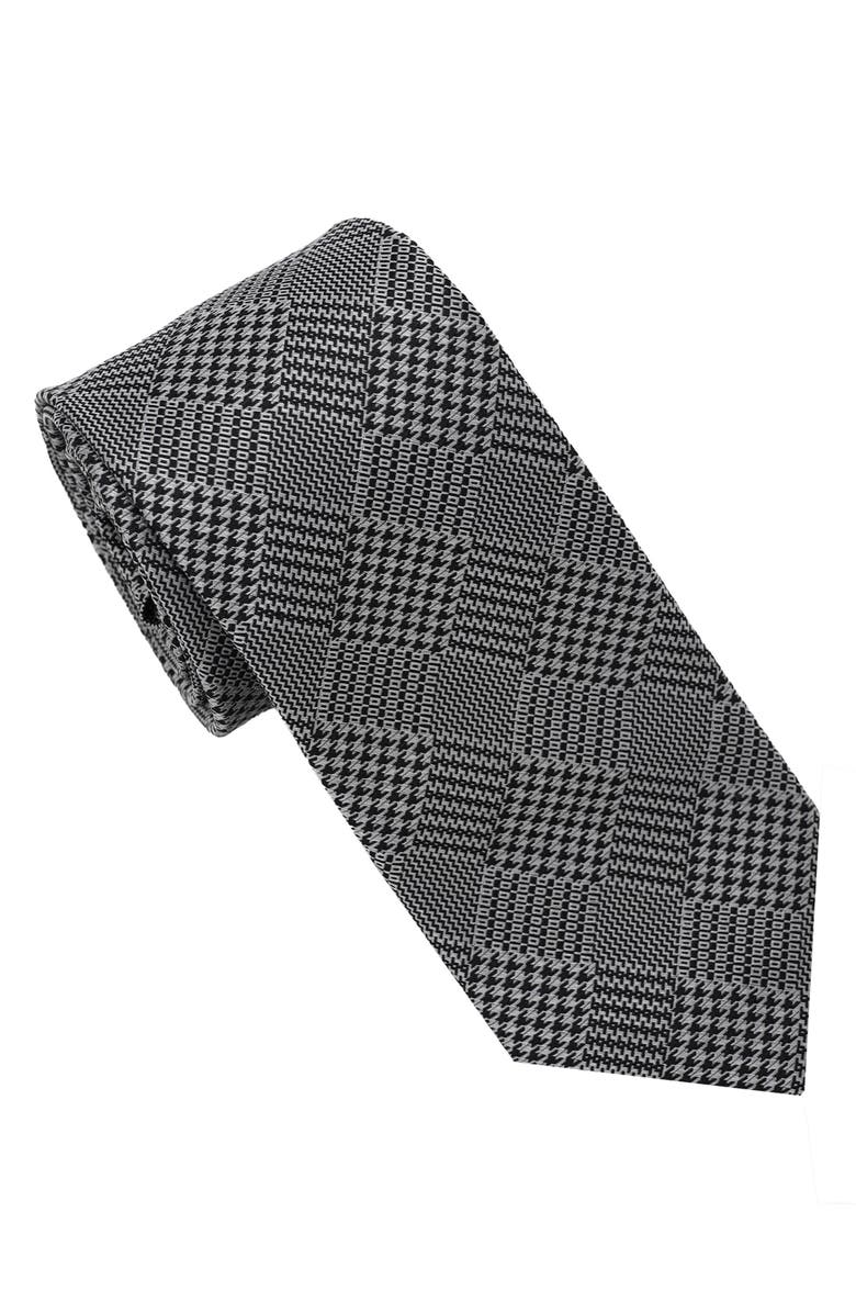 KARL LAGERFELD PARIS Plaid Print Tie, Main, color,