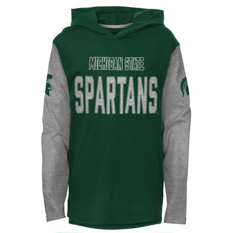 Youth Green Michigan State Spartans Heritage Hoodie Long Sleeve T-Shirt