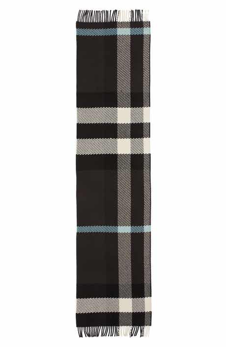 Burberry Jumbo Check Fringe Wool Scarf