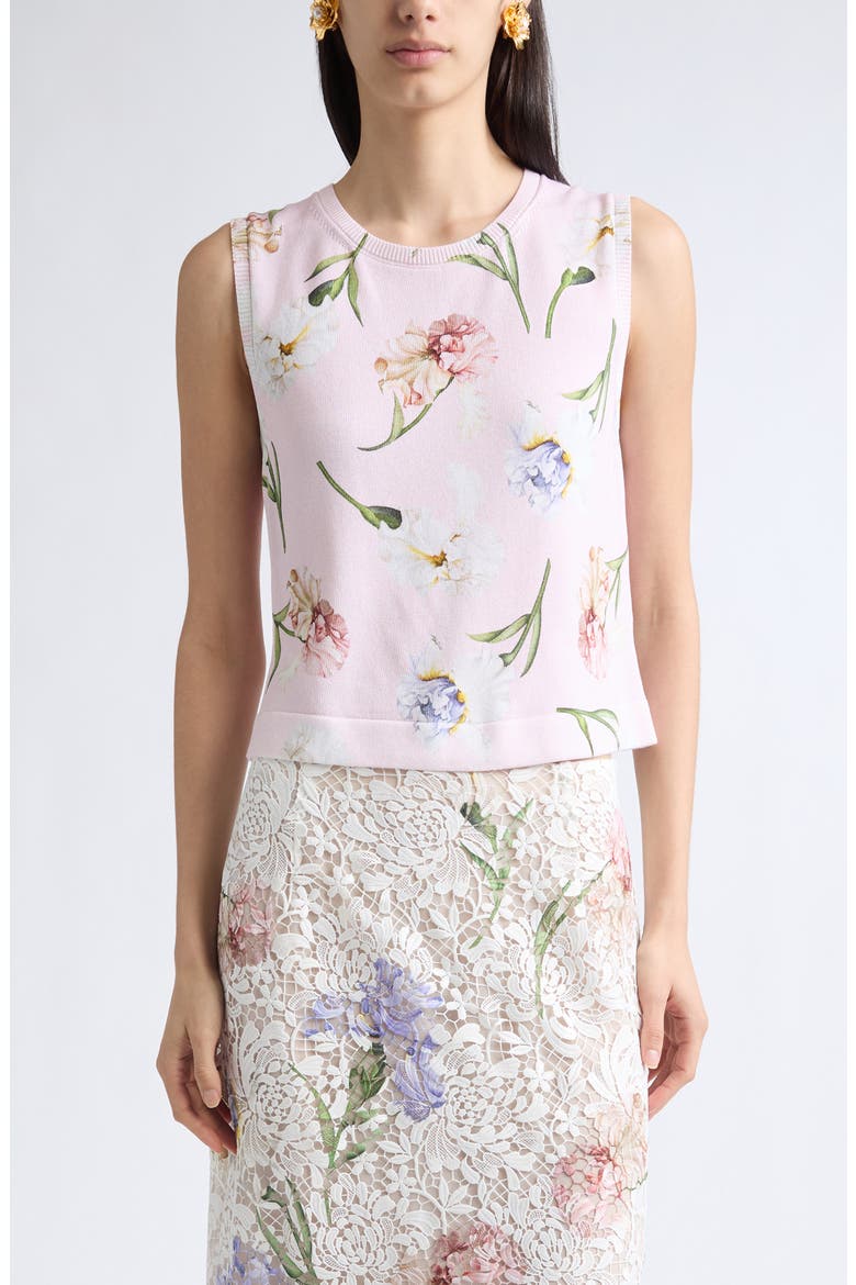 Painted Iris Sweater Tank, Main, color, BLOSSOM MULTI