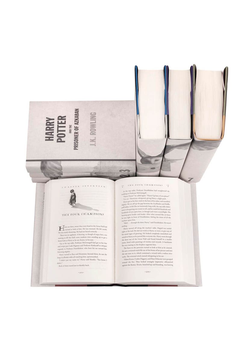 Harry Potter Hogwarts Book Set, Cool Neutral, Alternate, color, Cool Neutral