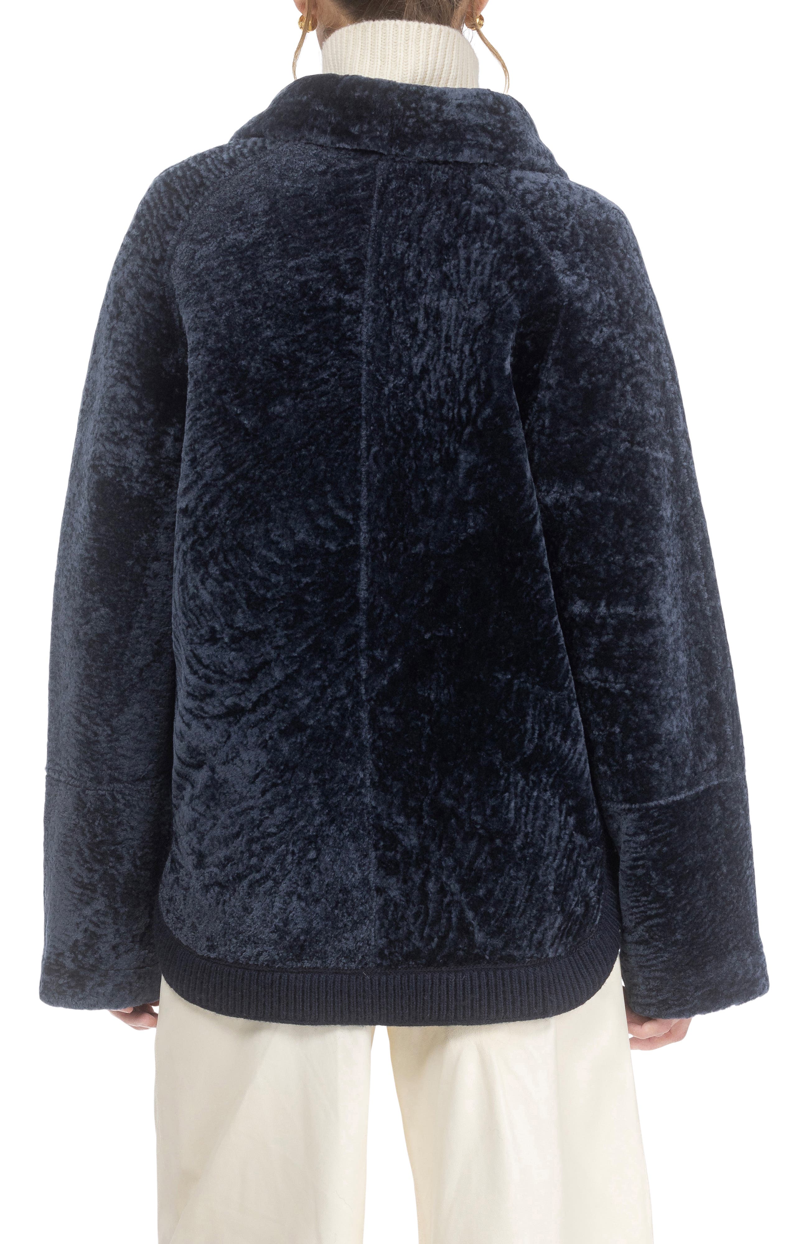 GORSKI Reversible Genuine Shearling Jacket, Stand Collar (Women ...
