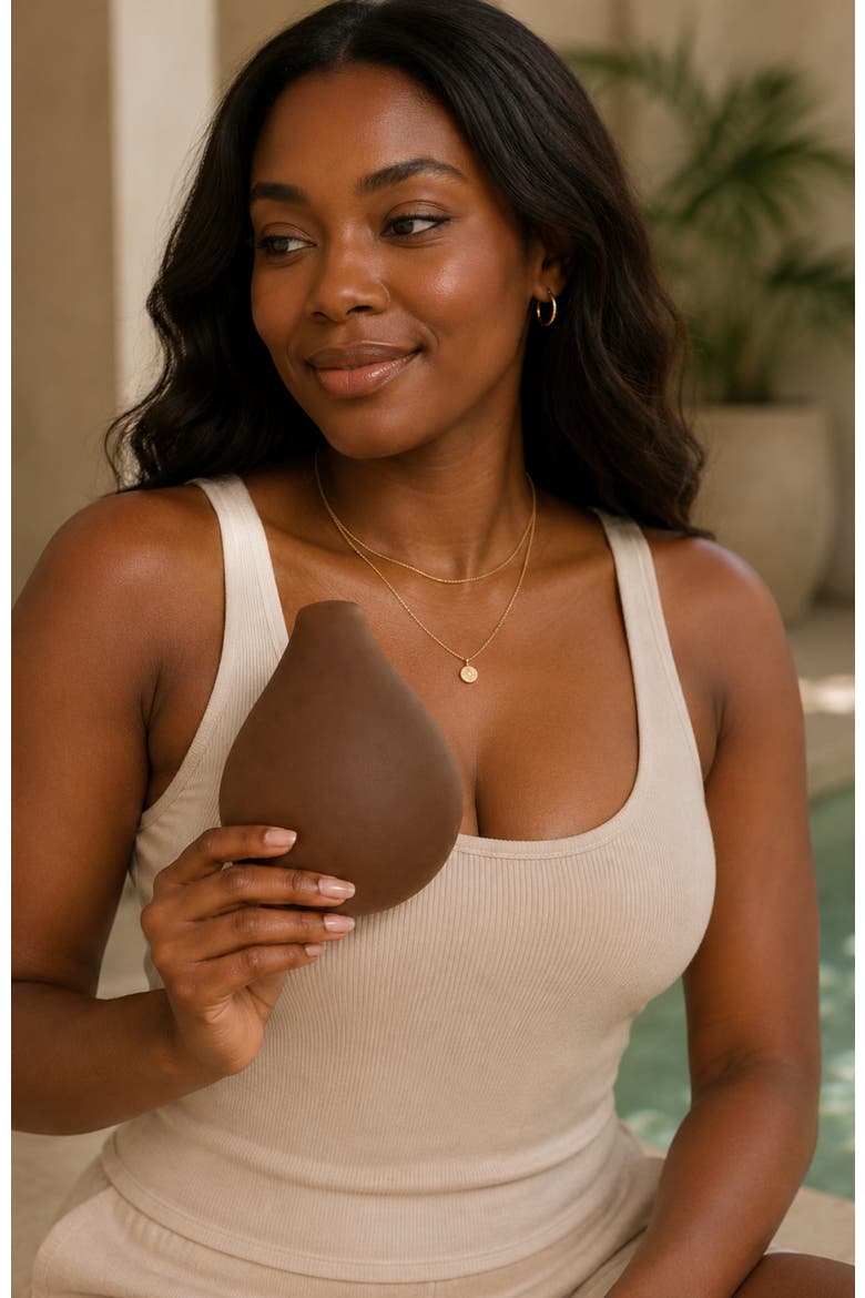 Edgestick Push Up Adhesive-Free Center Reusable Silicone Nipple Covers, Alternate, color, Espresso