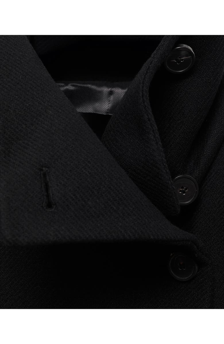 MANGO Manteco Virgin Wool Blend Coat, Alternate, color, Black