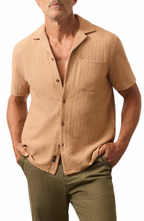 Faherty Oasis Jacquard Camp Shirt