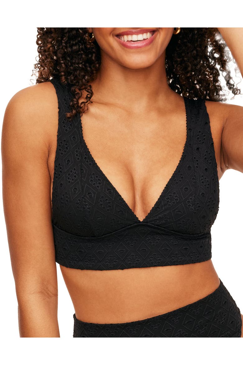 Madelaine Swimwear Swim Top, Alternate, color, Black