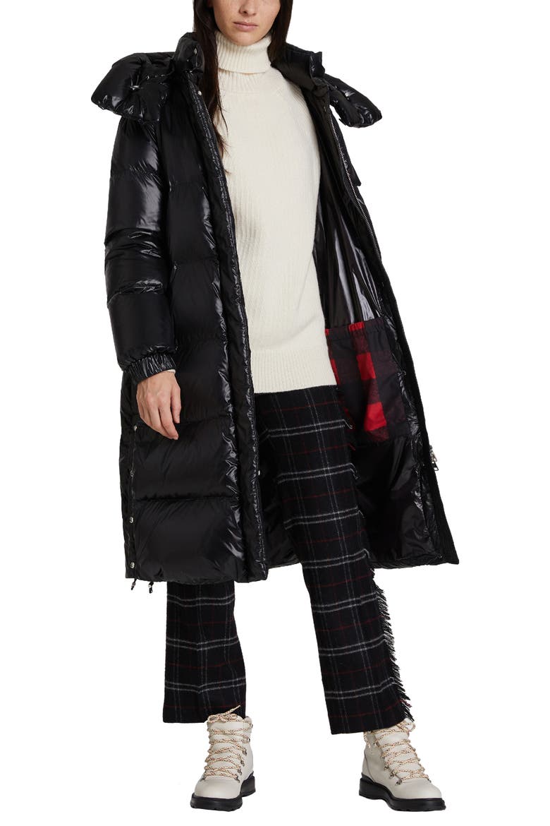Aliquippa Long Down Puffer Coat, Main, color, BLACK