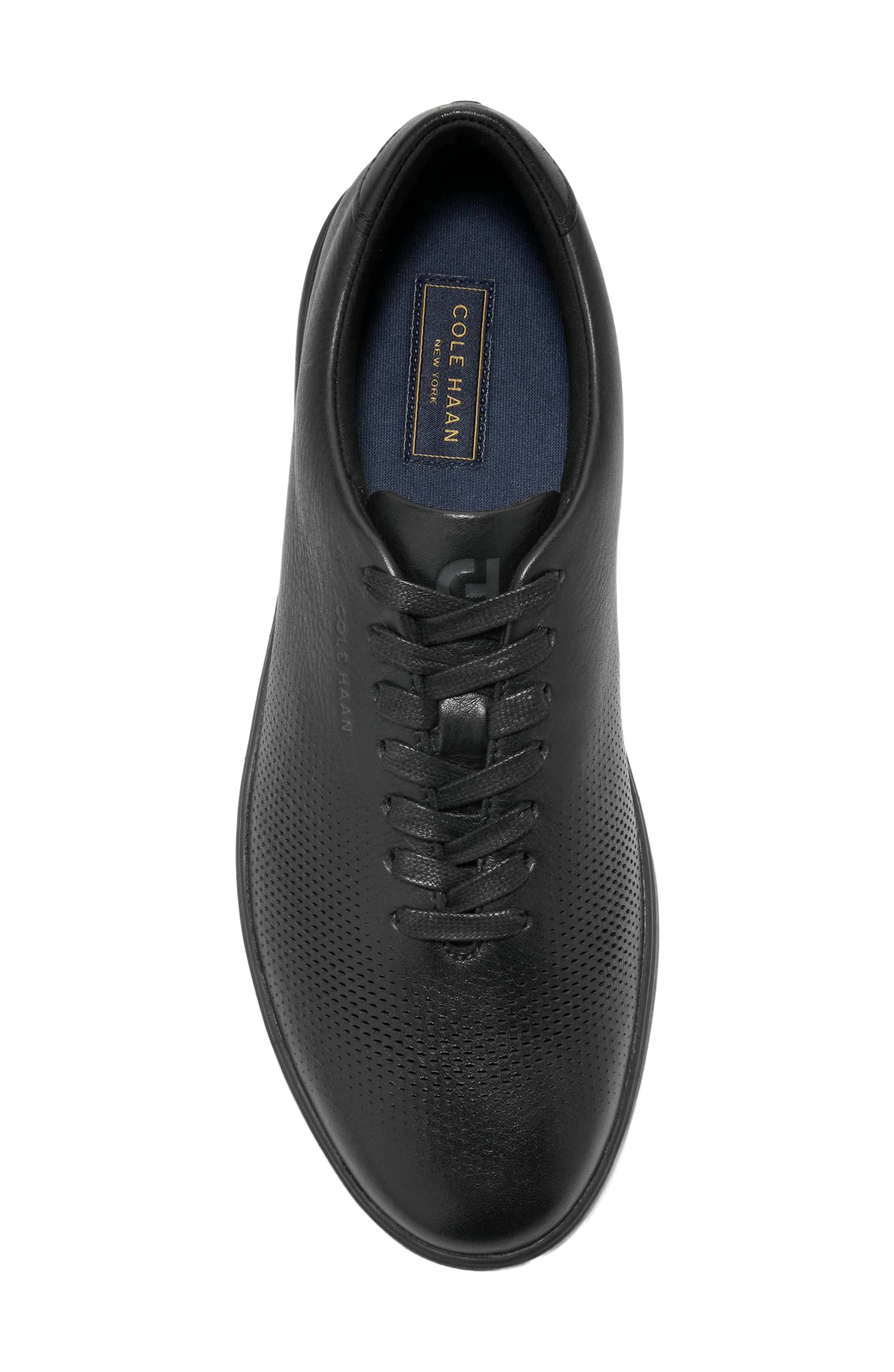 GrandPrø CitySpectre Laser Leather Sneaker, Alternate, color, BLACK / BLACK