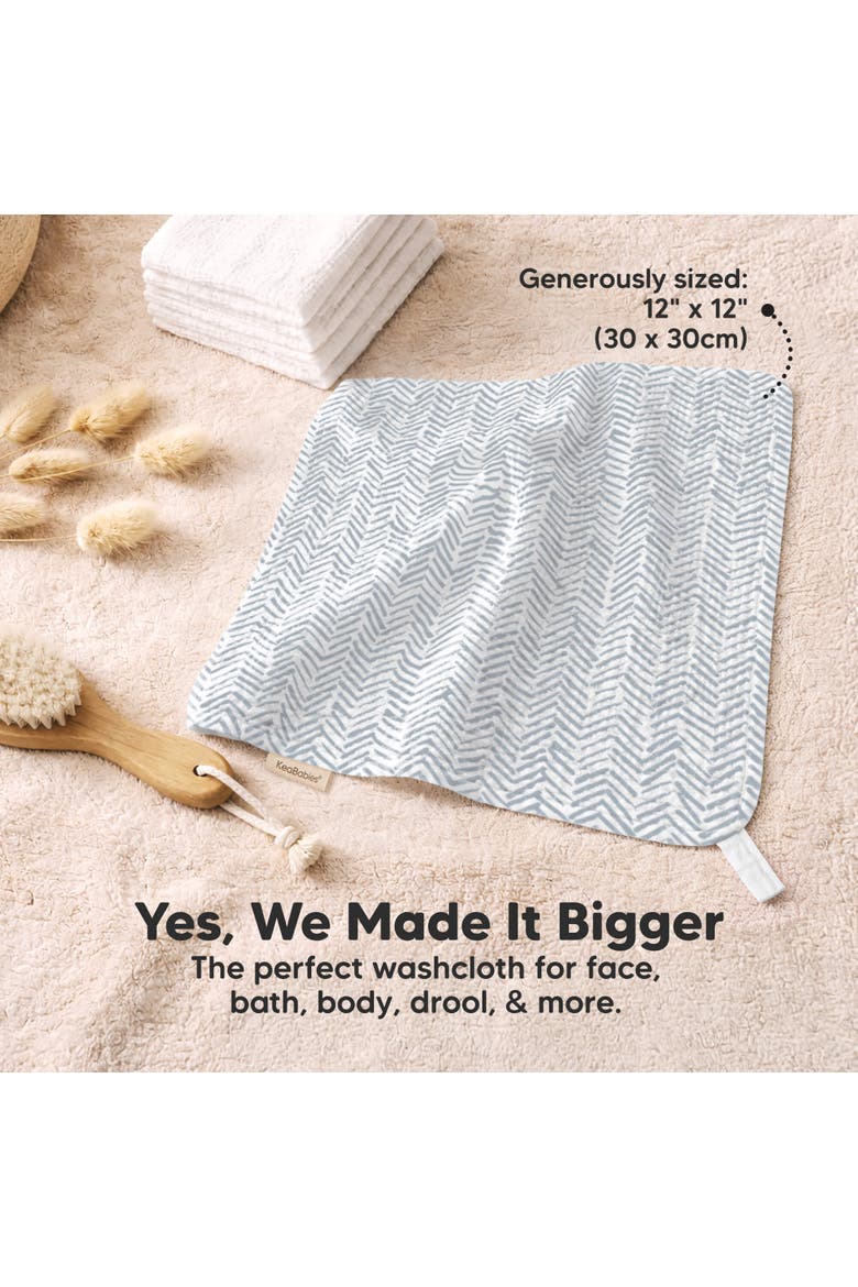 5-Pack Lyra Muslin Baby Washcloths, Alternate, color, Nordic