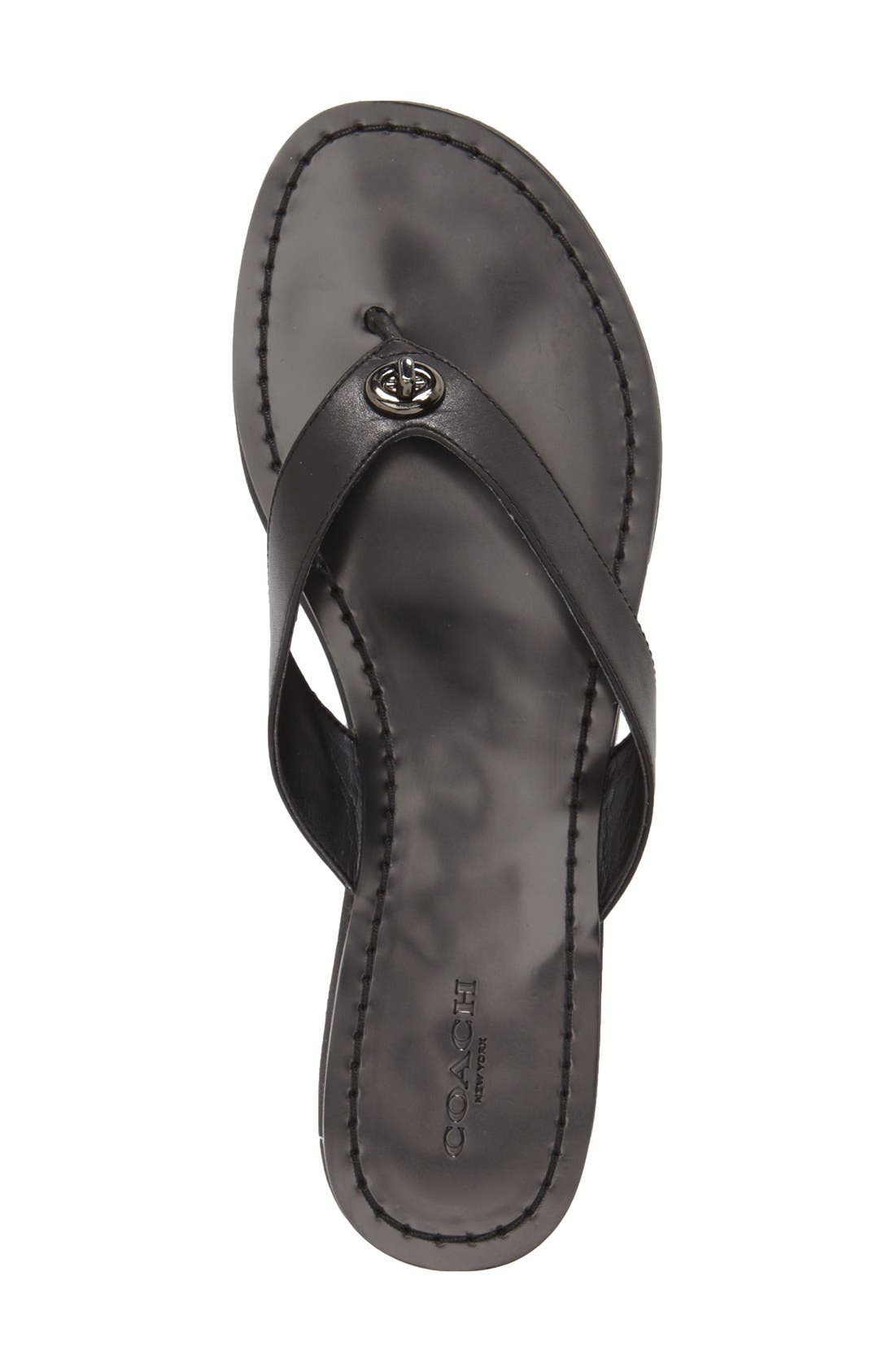 'Shelly' Sandal, Alternate, color, BLACK