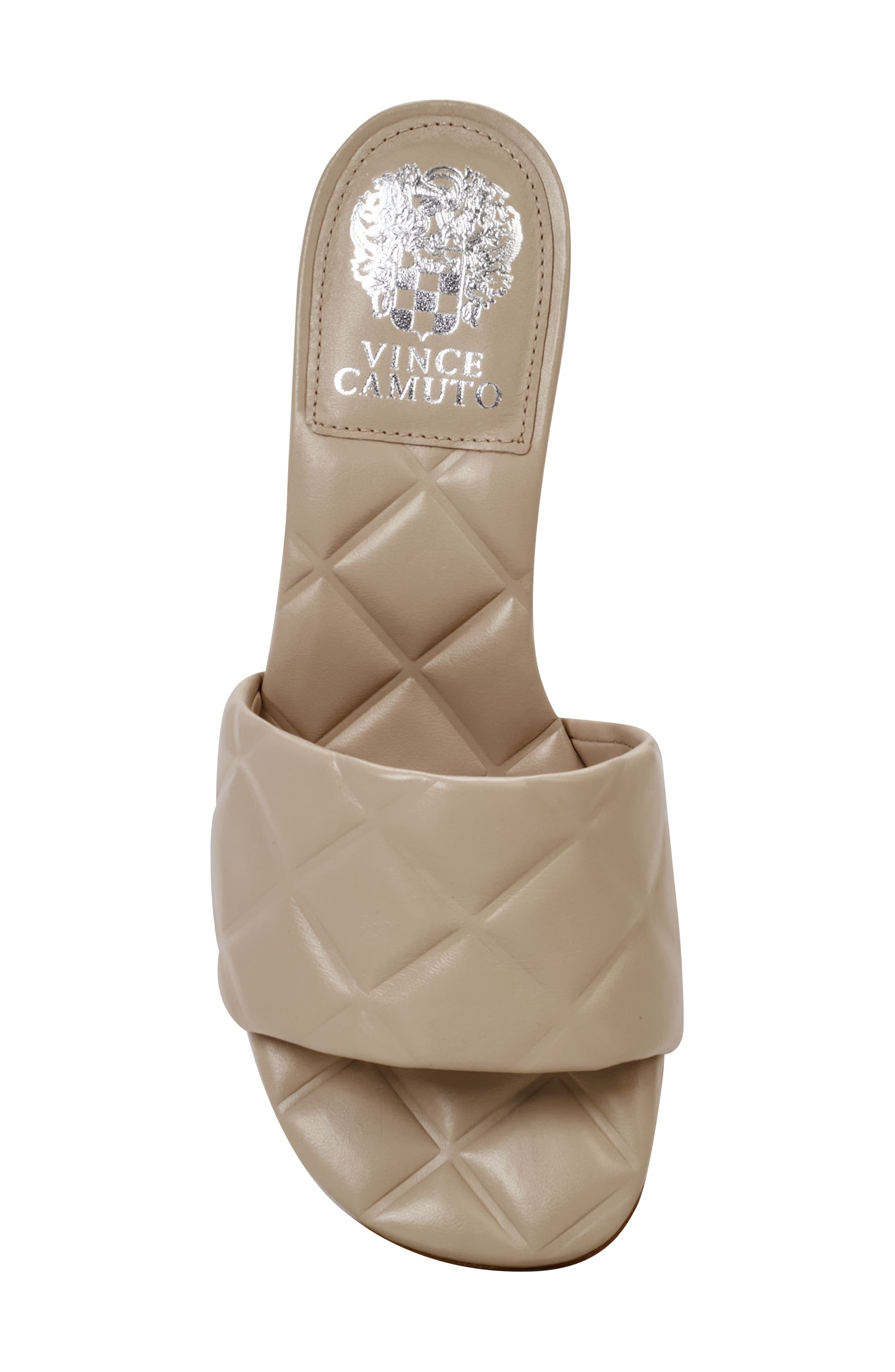 Vince Camuto Braylen Quilted Sandal, Alternate, color, Soft Buff