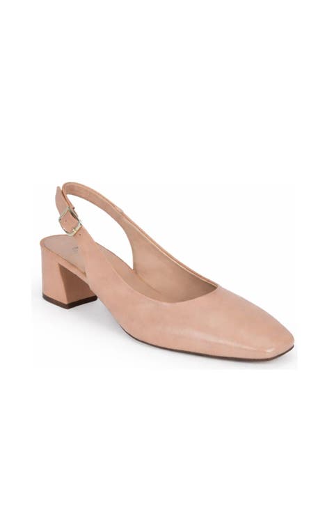 Pia Leather Slingback Pump