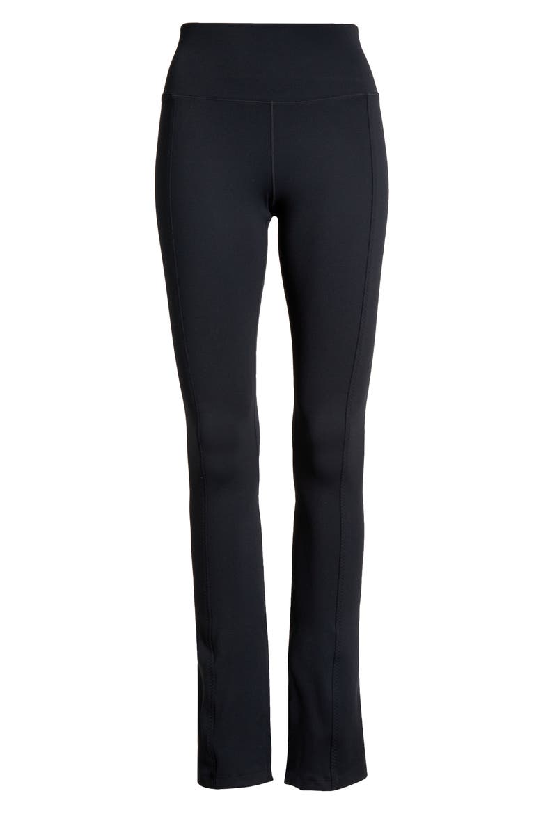 One High Waist Split Hem Leggings, Alternate, color, BLACK/ JCG