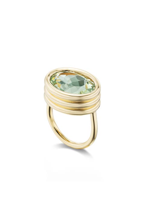 Green Amethyst Scuba Ring
