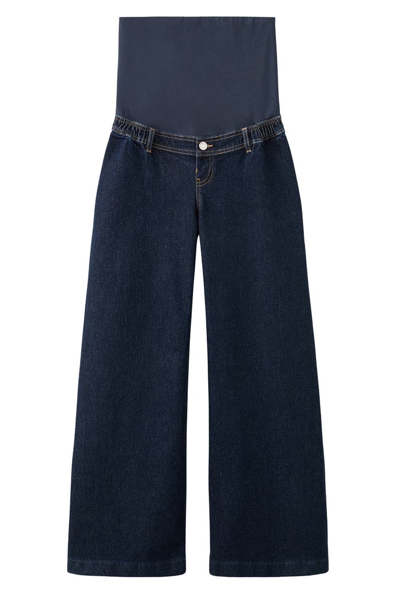 Over the Bump Wide Leg Maternity Jeans, Alternate, color, OPEN BLUE