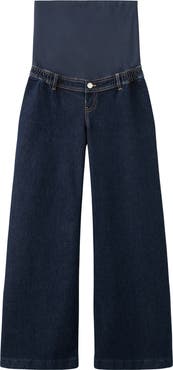 MANGO Over the Bump Wide Leg Maternity Jeans