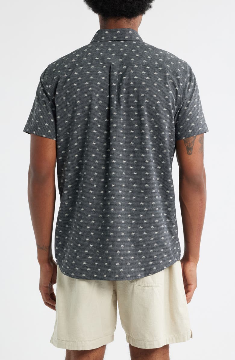 Rip Curl Fun Times Tech Short Sleeve Performance Button-Up Shirt, Alternate, color, Black