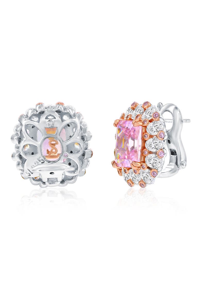 Gala Two-Tone Stud Earrings, Alternate, color, PINK