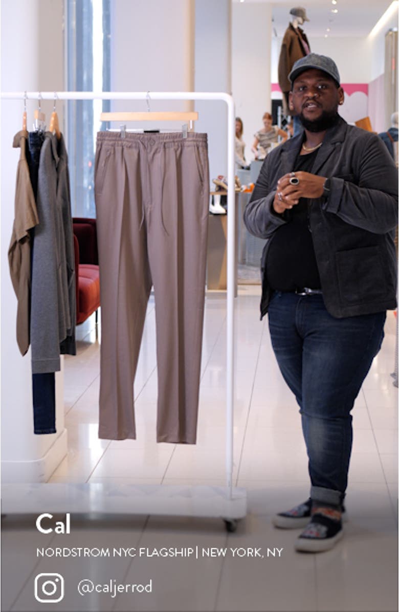 Pintuck Seam Plain Weave Joggers, sales video thumbnail