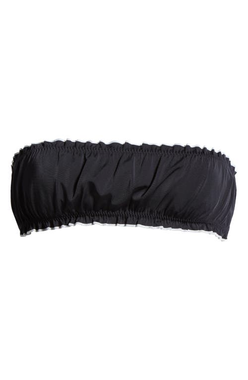 Pacsun Arriety Shirred Bandeau Bikini Top