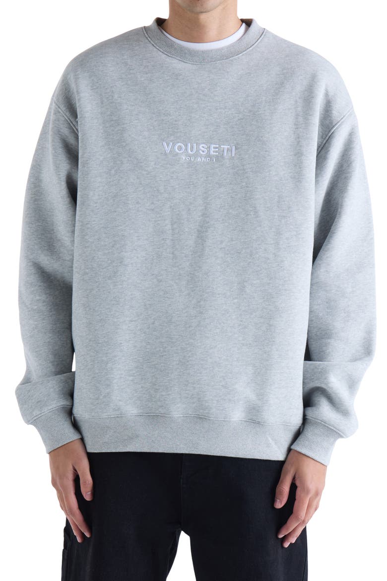 OG Fleece Crewneck Sweatshirt, Main, color, GREY MARL
