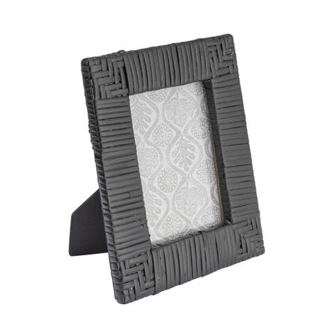 Handwoven Rattan Photo Frame