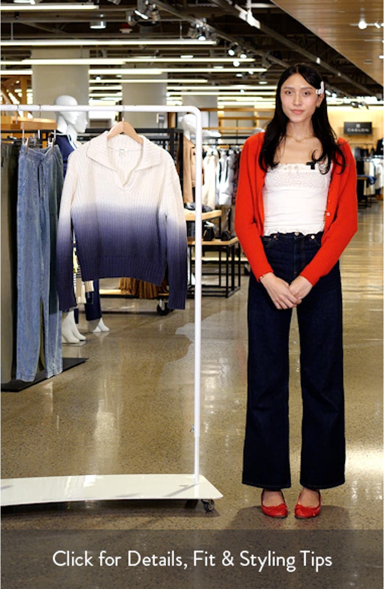 Raya Ombré Cotton Polo Sweater, sales video thumbnail