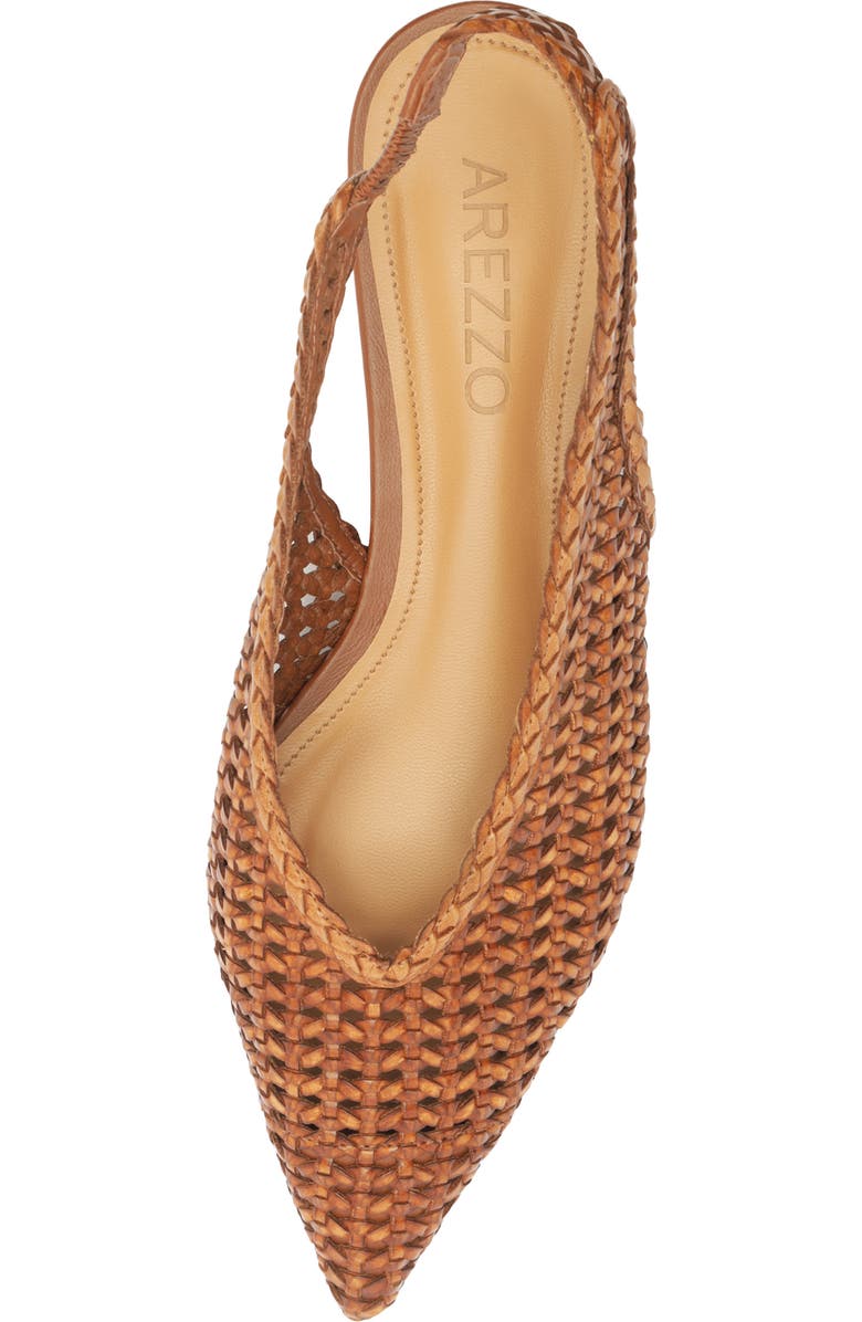 Arezzo Eva Slingback Pointed Toe Flat, Alternate, color, Soul Natural