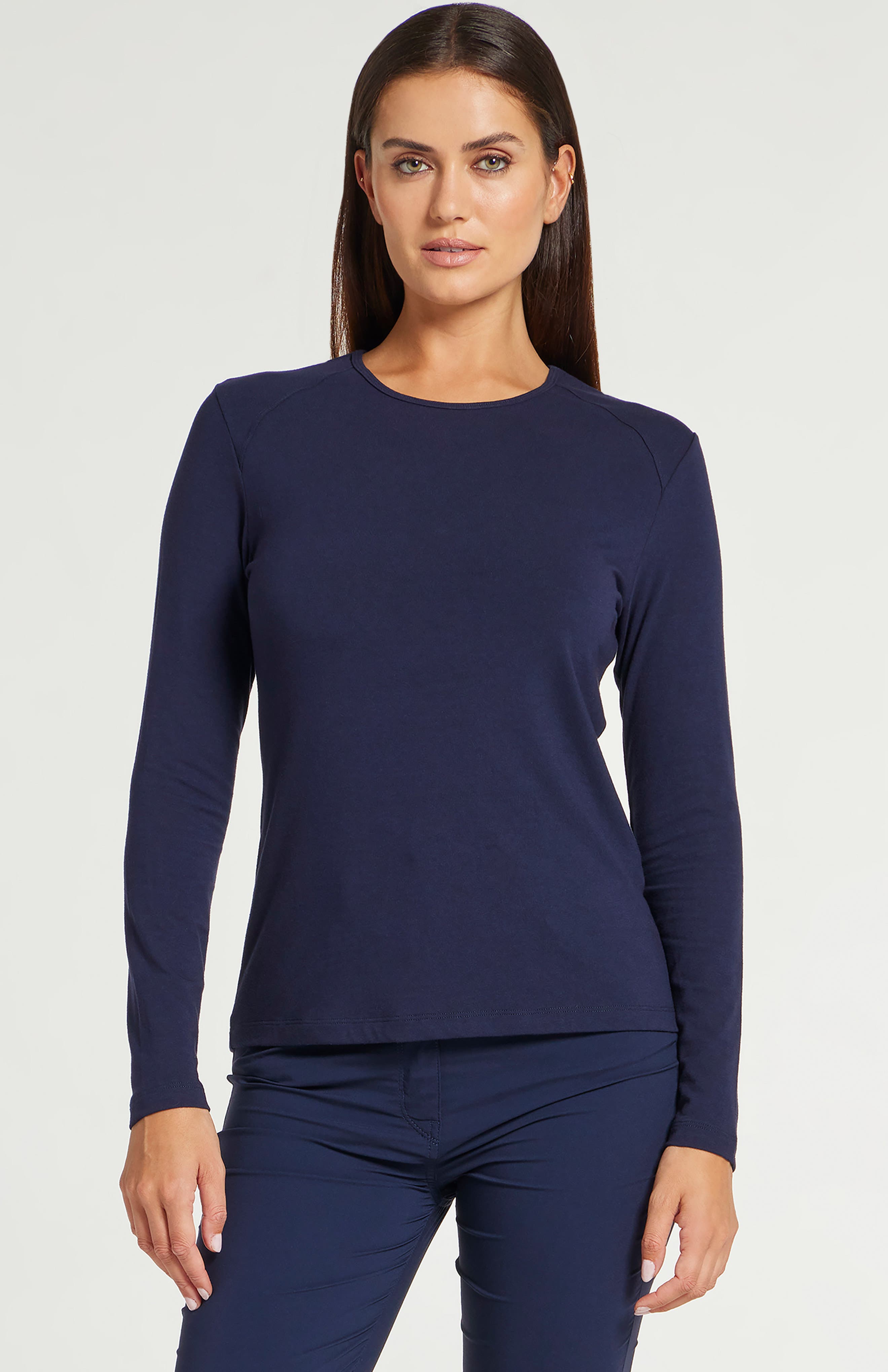 Tony Pima Cotton Long-Sleeve Top - image 3