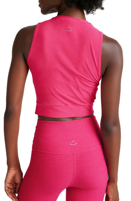 Beyond Yoga Featherweight Center Stage Crop Tank Top In Pink