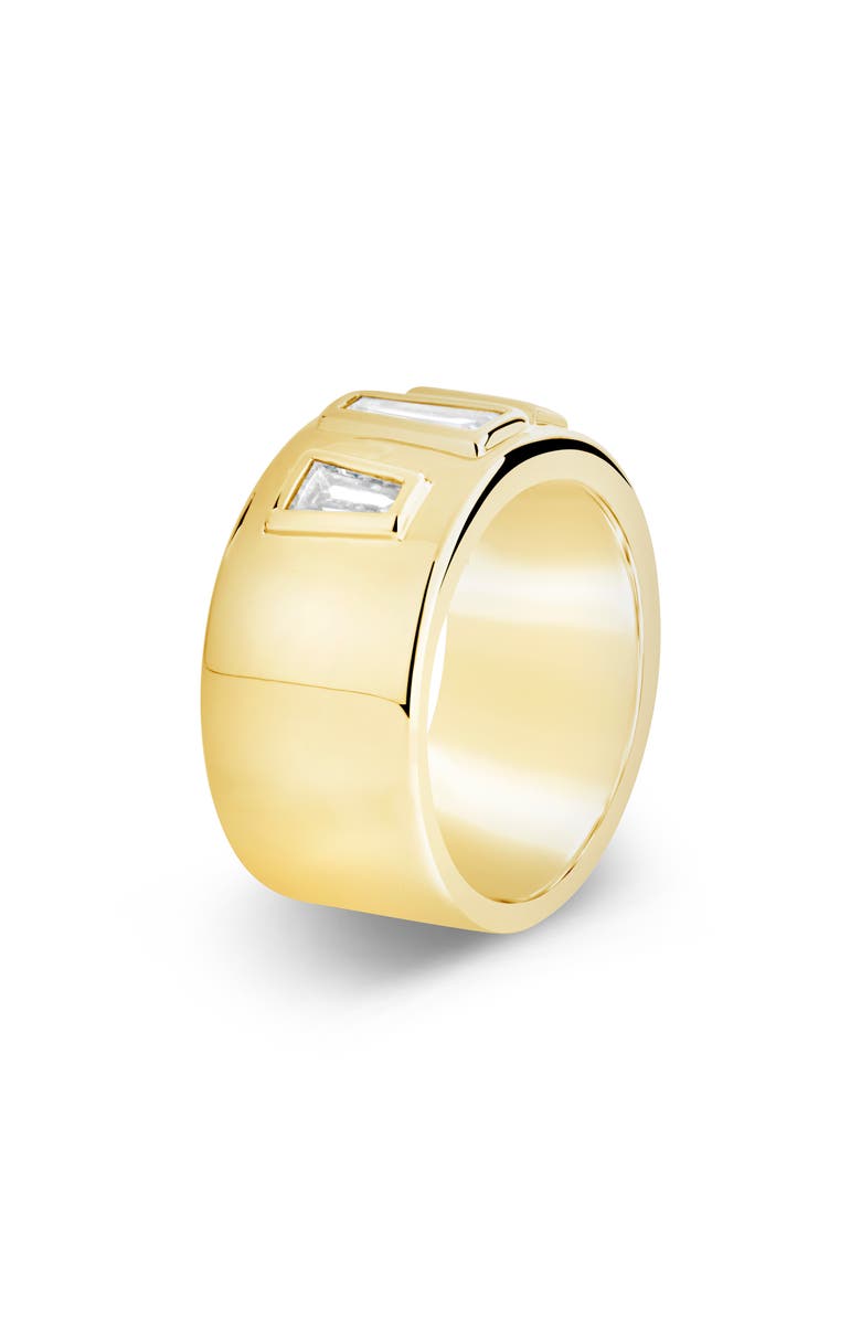 Sterling Forever Colsie Cigar Band Ring, Alternate, color, Gold