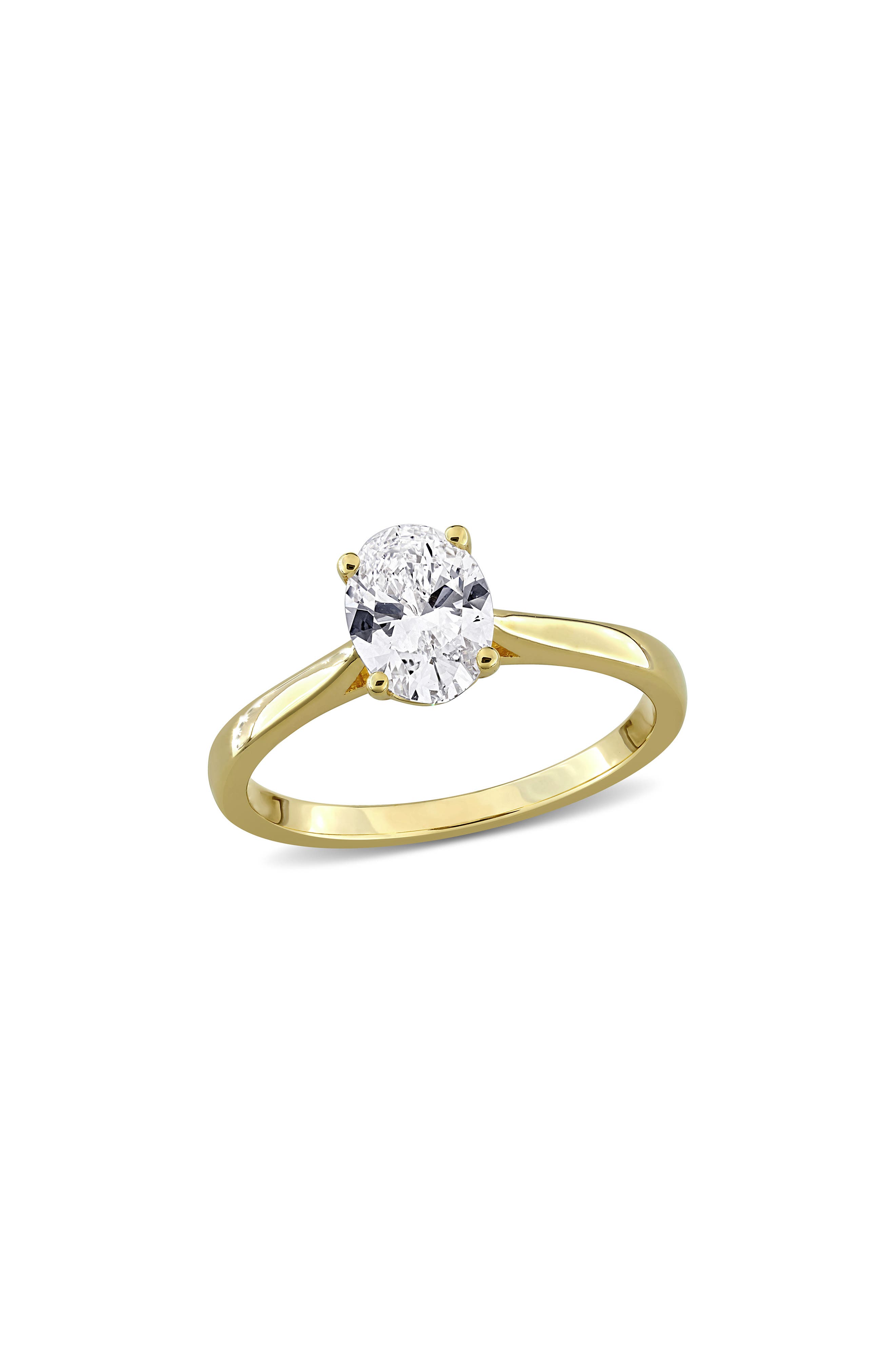 Created Forever Oval Cut Lab Grown Diamond Solitaire Ring