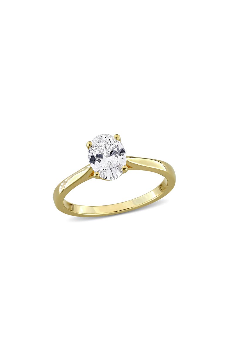 Created Forever Oval Cut Lab Grown Diamond Solitaire Ring, Main, color, 
