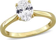 Created Forever Oval Cut Lab Grown Diamond Solitaire Ring