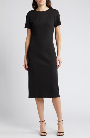 HUGO BOSS BOSS DUKEA MIDI SHEATH DRESS 