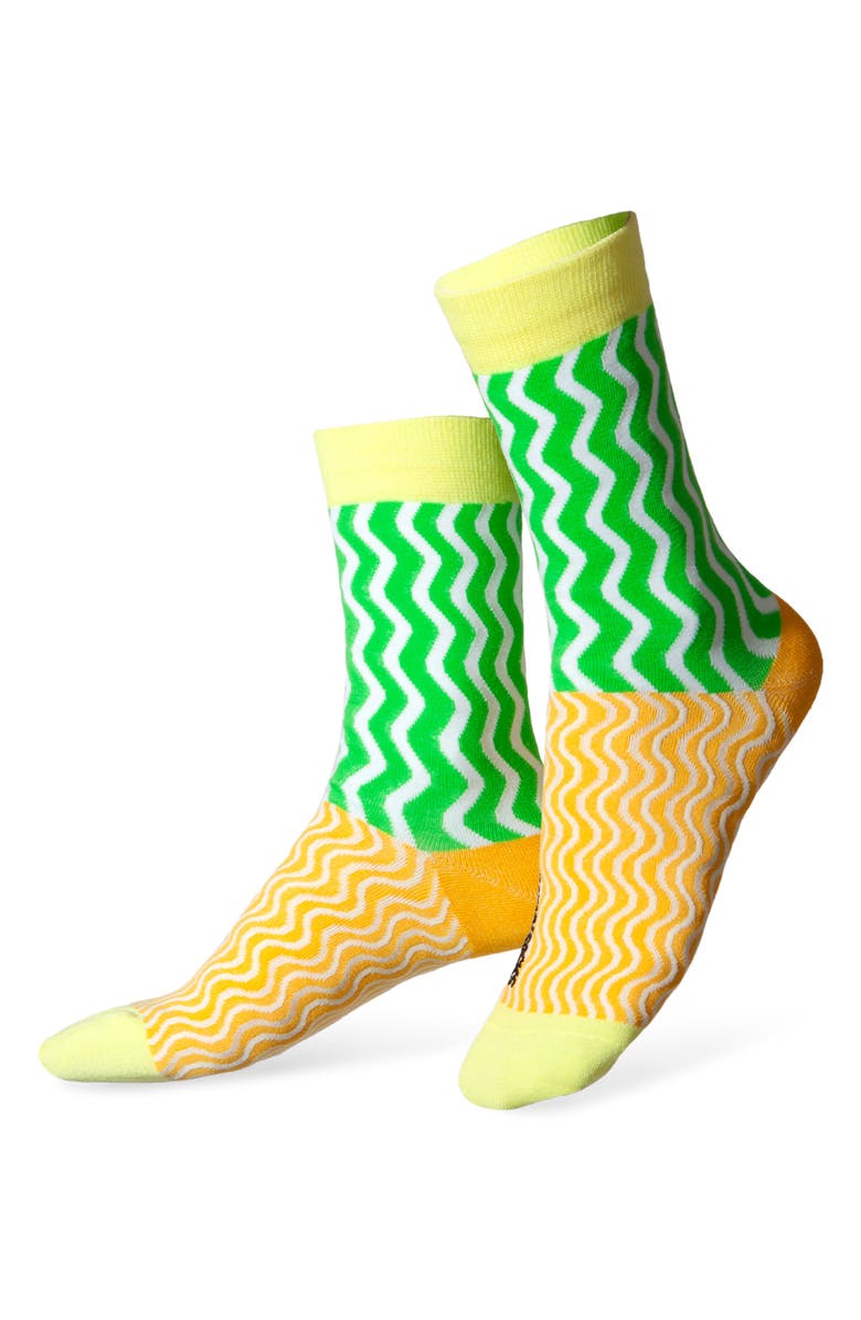 doiy Instant Chili Ramen Crew Socks, Main, color, Green Multi