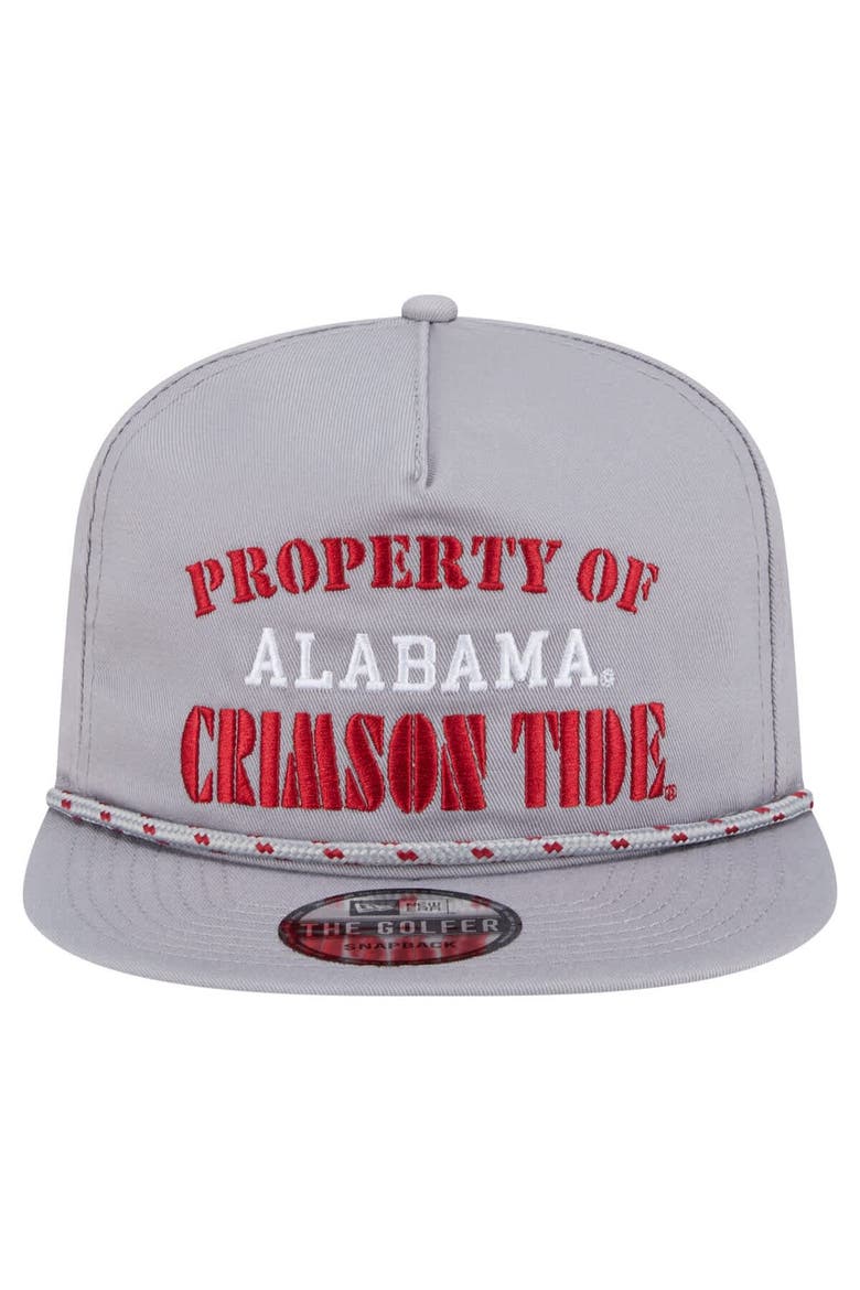 Men's New Era Gray Alabama Crimson Tide Golfer Vintage Adjustable Hat, Alternate, color, Gray