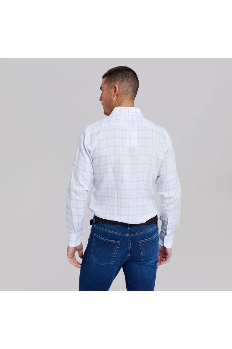 The Phoenix Stretch Linen Dress Shirt, Alternate, color, Blue/Mist Grey