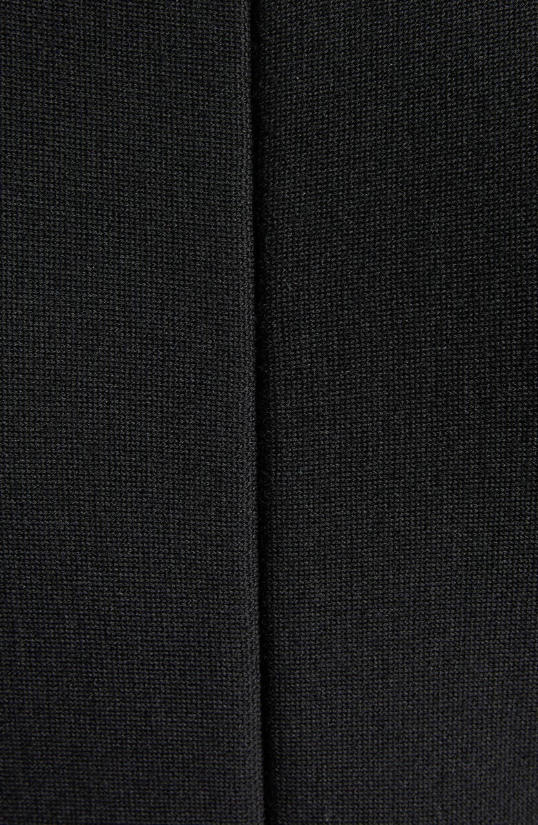 McQueen Lace Detail Asymmetric Dress, Alternate, color, Black