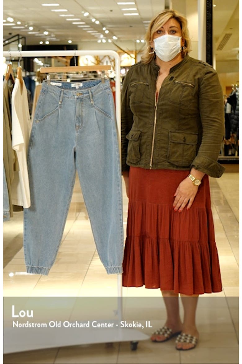 Pleated High Waist Balloon Jeans video